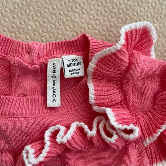 Janie and jack short sleeve cotton ruffle sweater - Picture 3 of 4